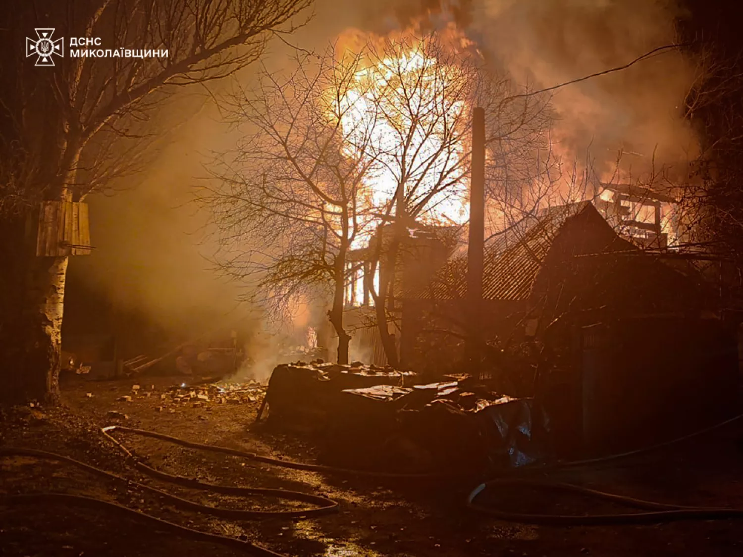 Пожежа на Миколаївщині, фото: ДСНС