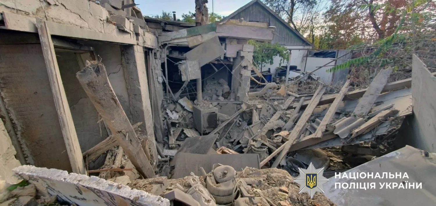 Наслідки обстрілу Херсонщини. Фото: Нацполіція