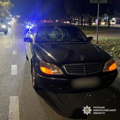 У Миколаєві водій збив 17-річного пішохода на «зебрі». Фото: Нацполіція