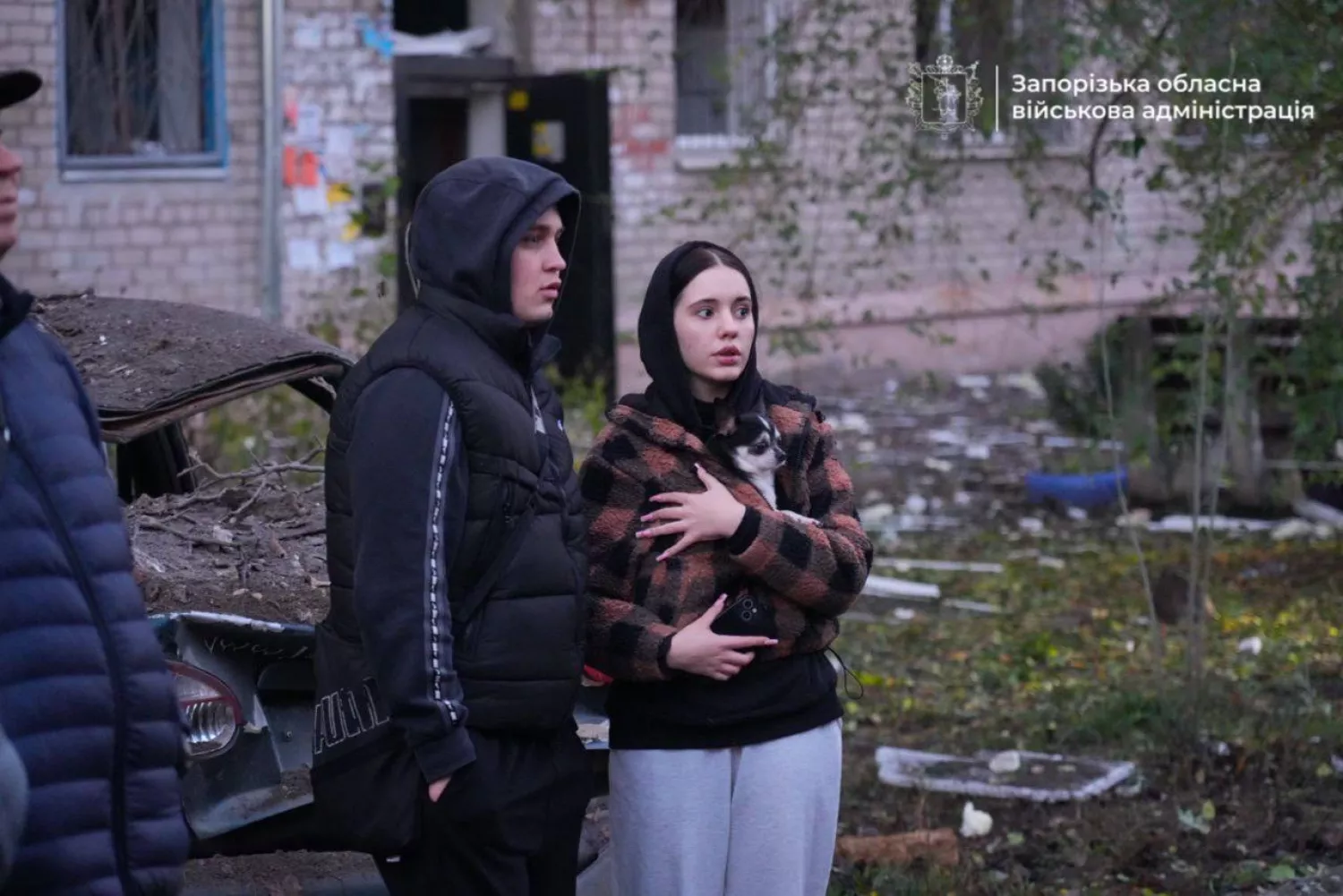 Наслідки обстріл Запоріжжя. Фото: Запорізька ОВА