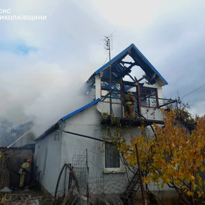 Пожежа на Миколаївщини 29 жовтня. Фото: ДСНС