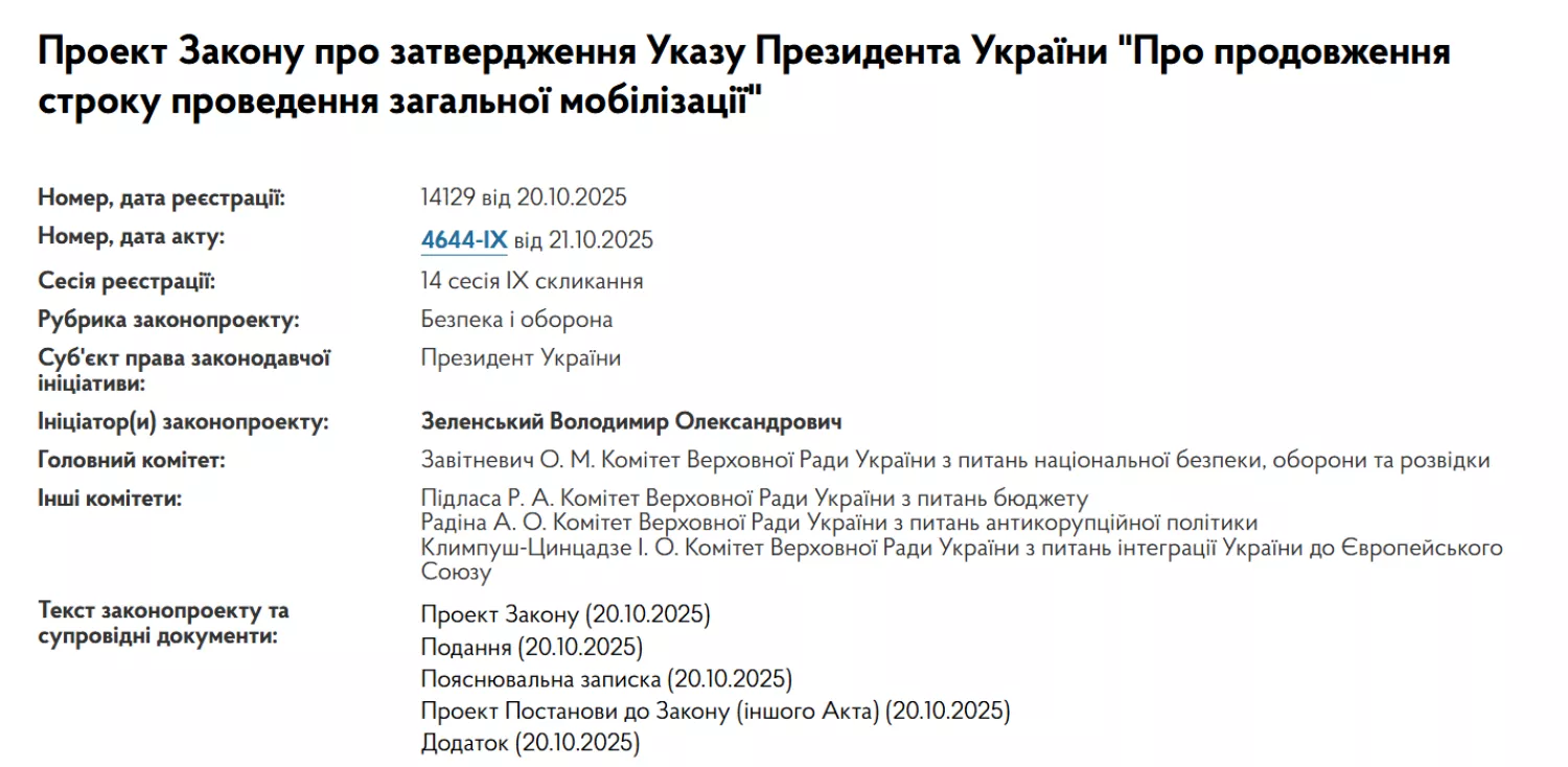 Скриншот з сайту Верховної Ради України