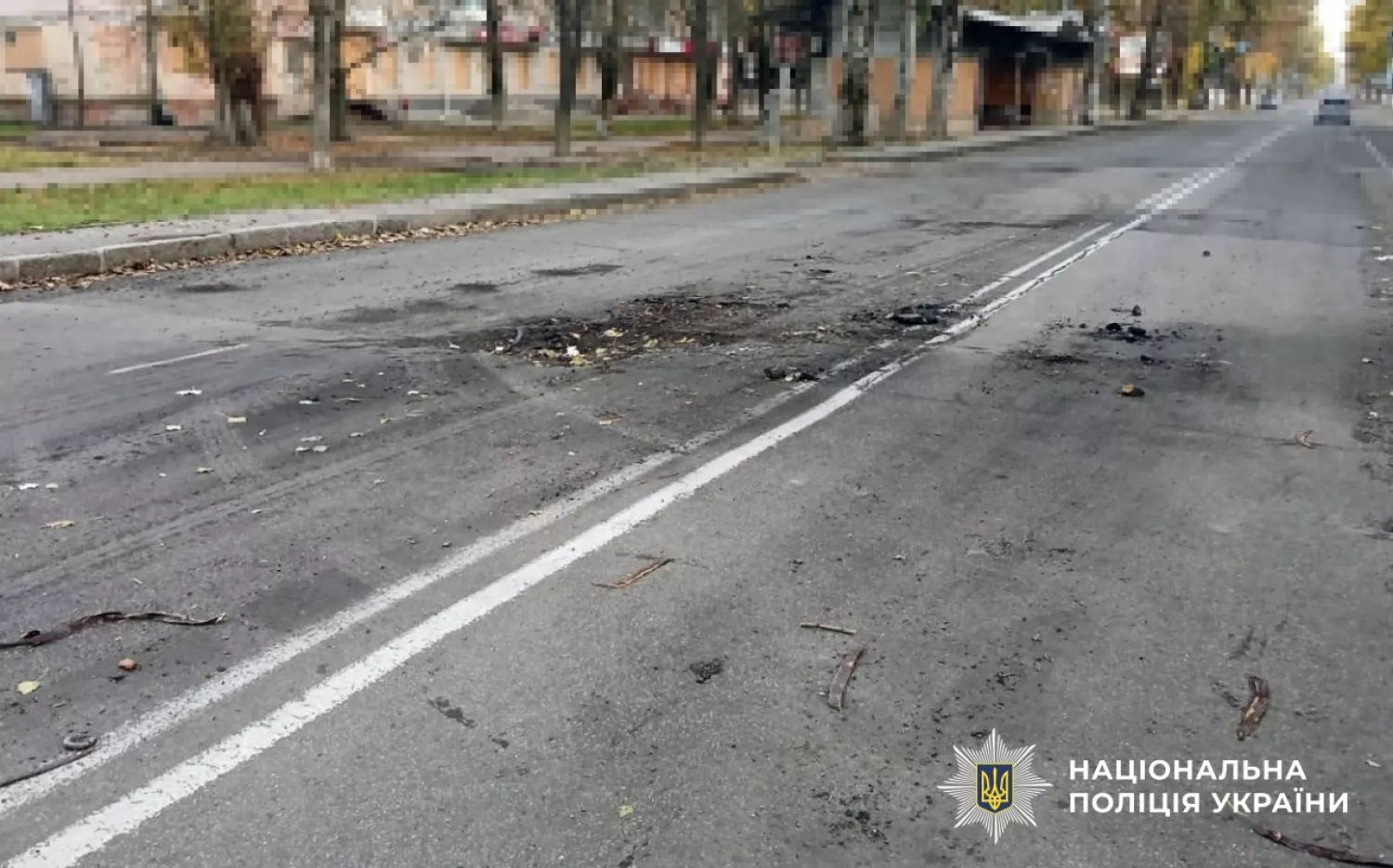 Наслідки обстрілу Херсонщини. Фото: Нацполіція