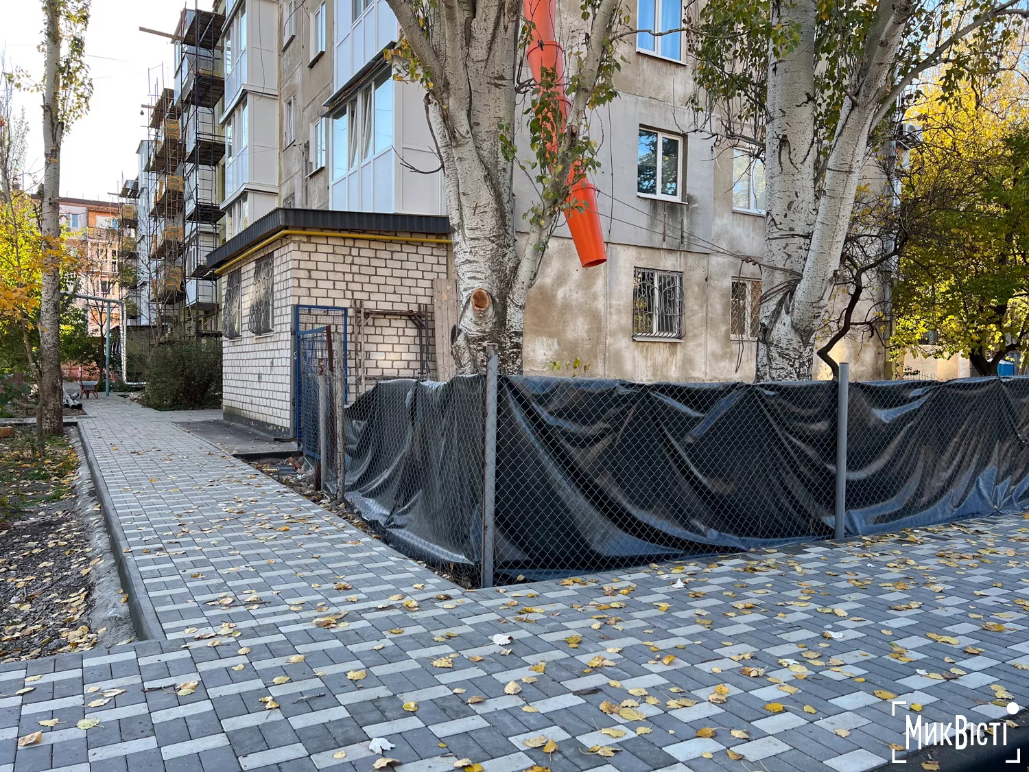 Прибудинкова територія на Євгена Логінова, 12/2, жовтень 2025 року, фото «НикВести»