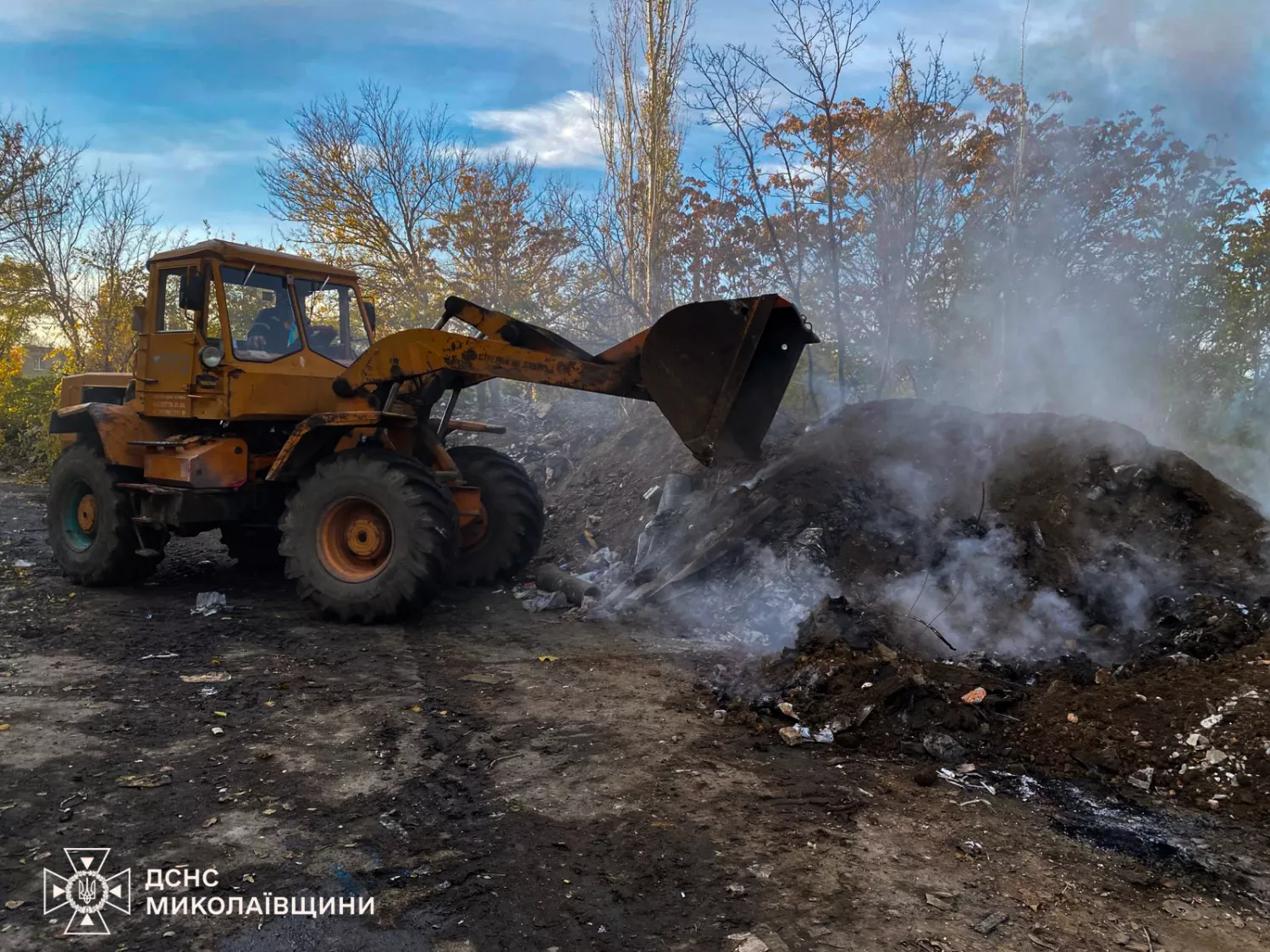 Пожежа на Миколаївщині. Фото: ДСНС