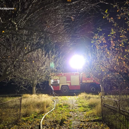Пожежа літньої кухні в Снігурівці. Фото: ДСНС Миколаївщини