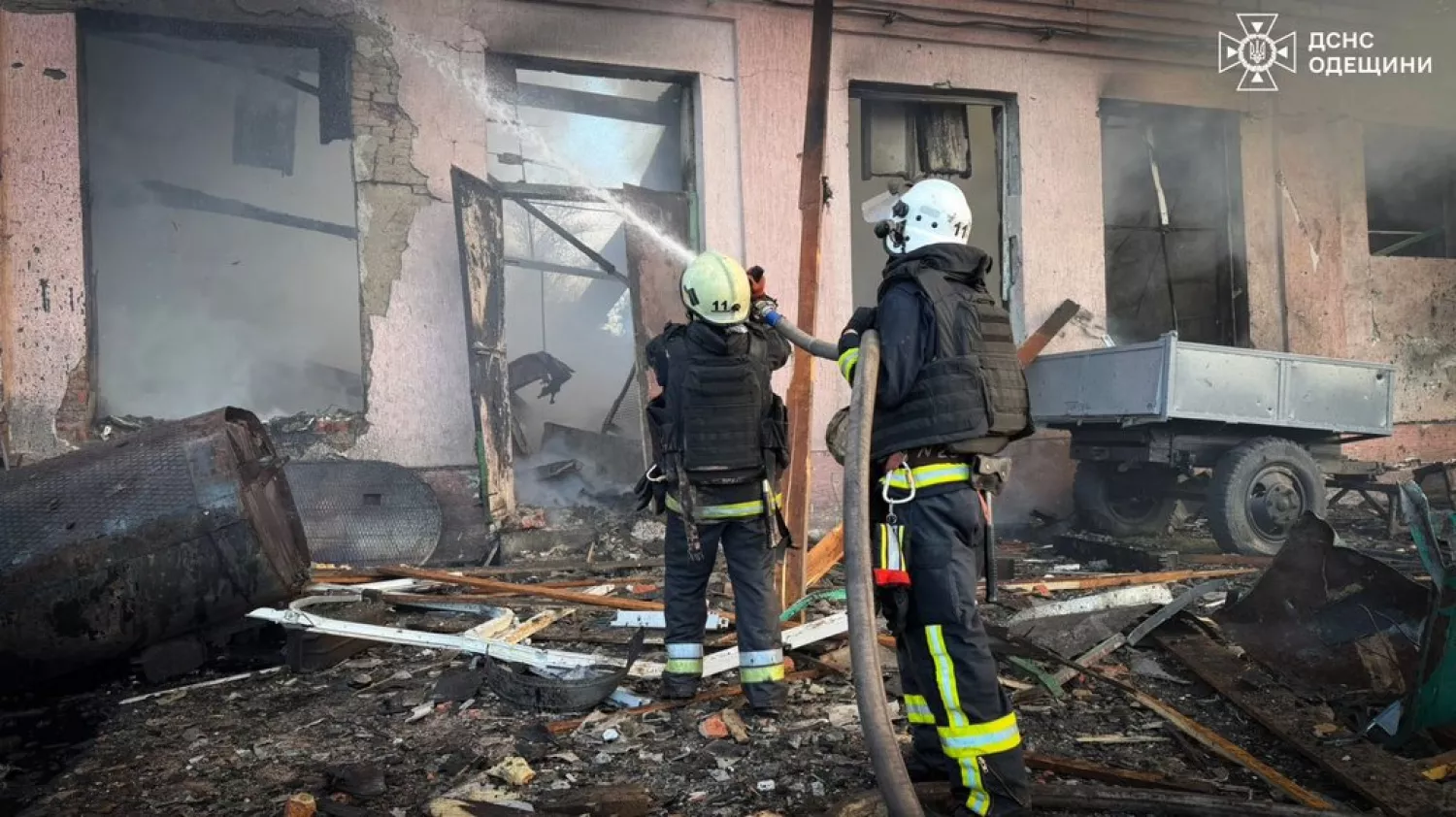 наслідку атаки Одещини 13 листопада. Фото: ДСНС Одещини