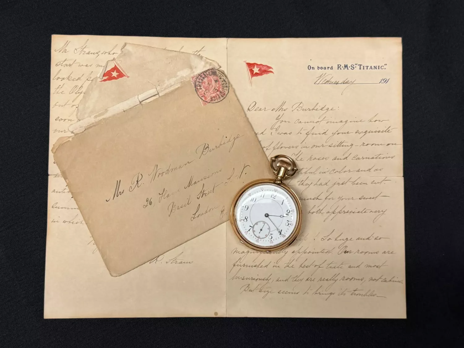 Лист написаний Ідою Штраус другу сім'ї від 10 квітня 1912 року. Фото: Henry Aldridge & Son