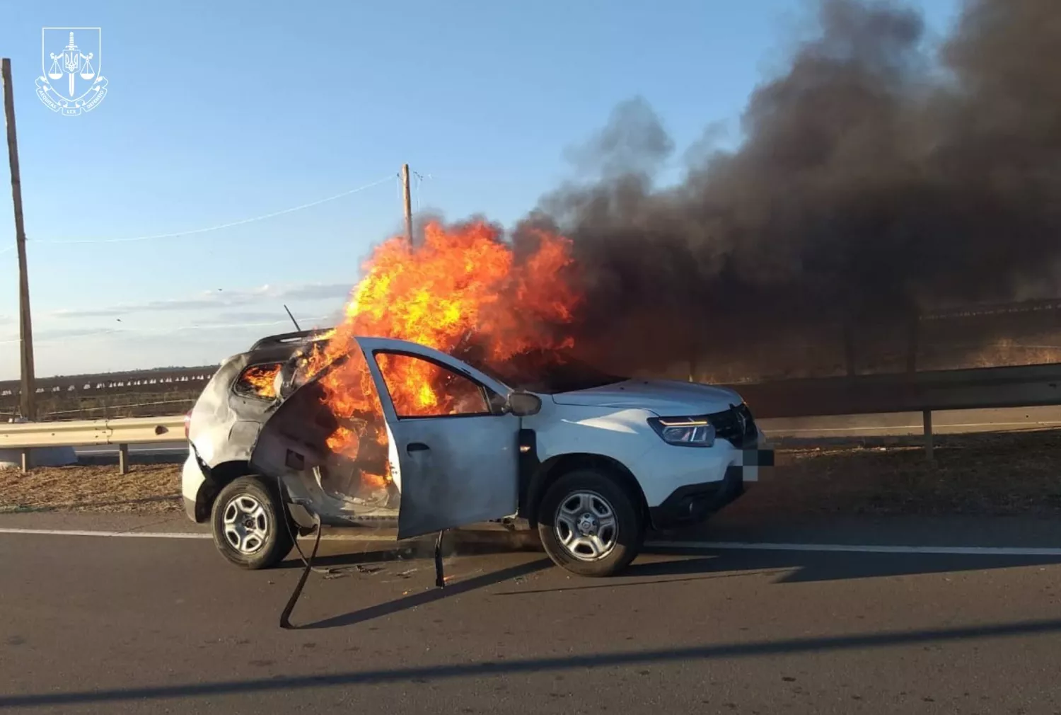 Російський дрон атакував автомобіль на трасі Херсон — Миколаїв. Фото: Генпрокурор, для ілюстрації