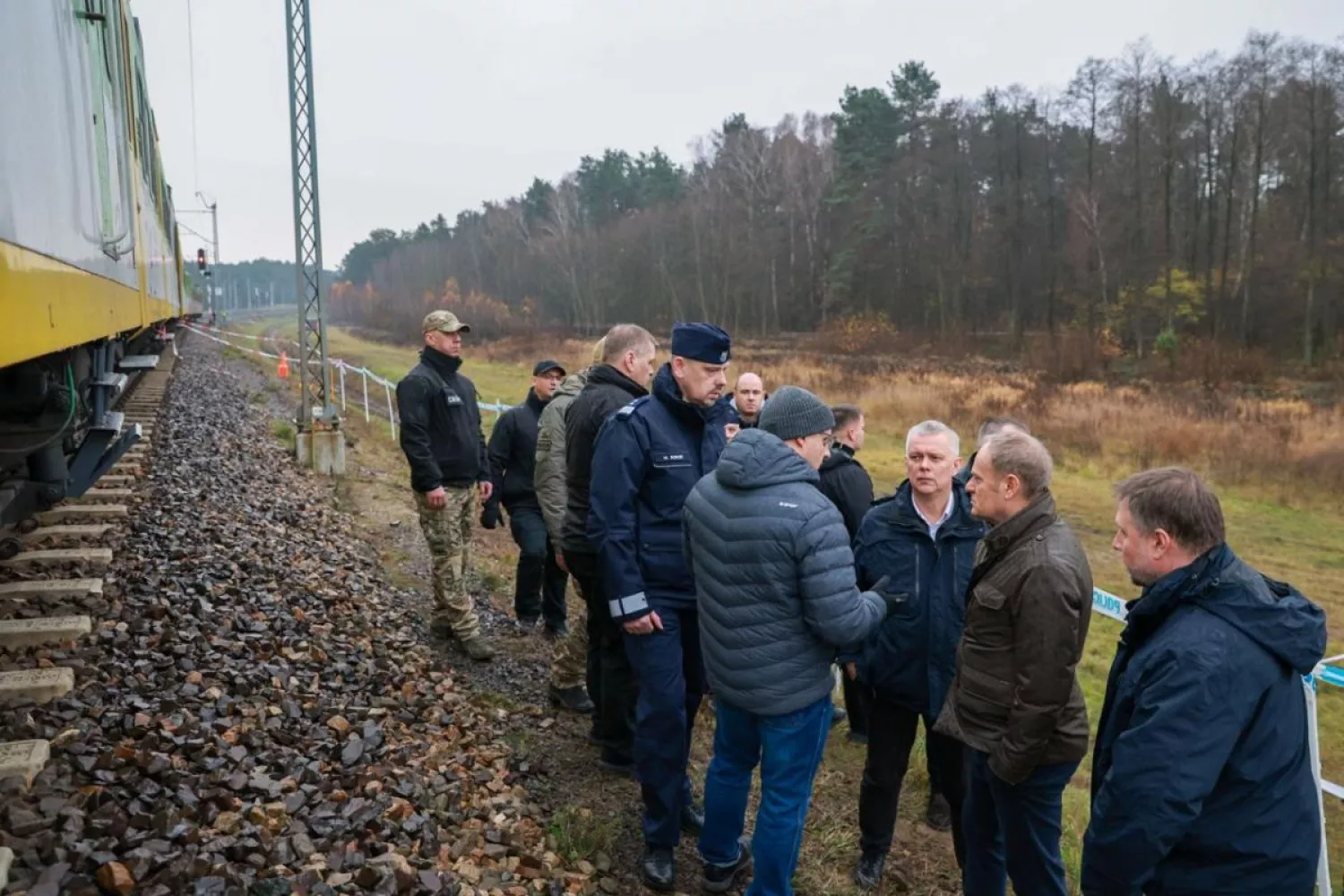 На місці диверсії на залізниці під Варшавою. Фото: Tomasz Siemoniak