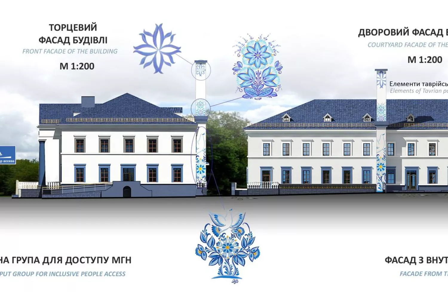 У Миколаєві визначили найкращу пропозицію для реставрації історичної будівлі ДОФу, фото проєкту: Департамент архітектури та містобудування Миколаєва