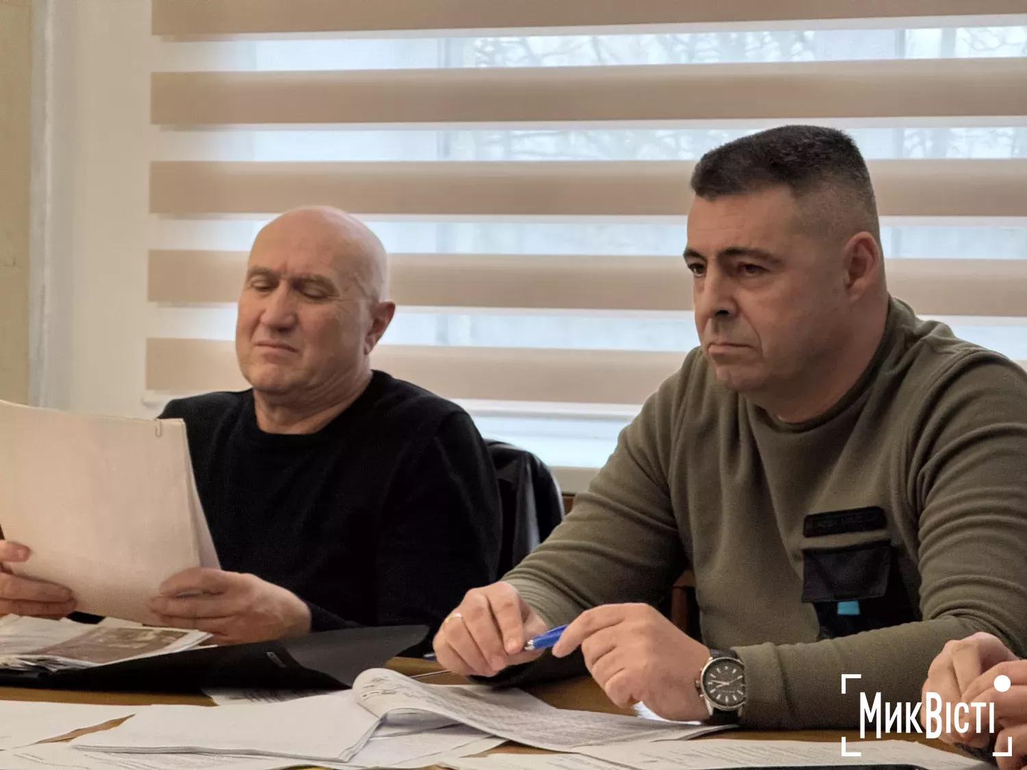 Голова експертно-громадської ради Артем Ващеленко та Валерій Вєвтров. Фото: «NikVesti»