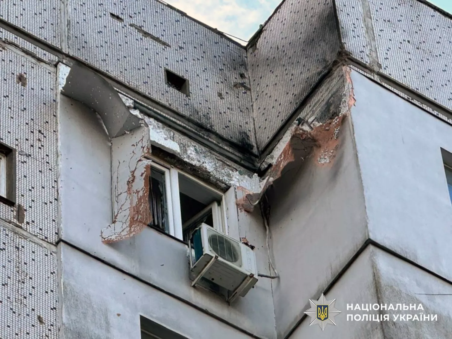 Обстріл Херсонщини. Фото: Нацполіція