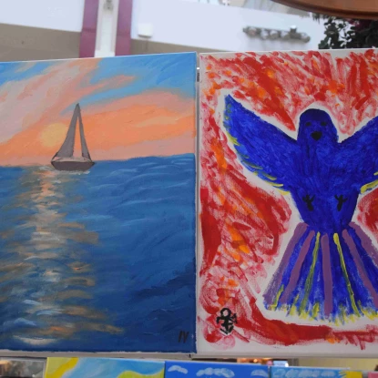 У Миколаєві презентували виставку робіт сімей українських захисників «Жінки. Війна. Життя». Фото: 