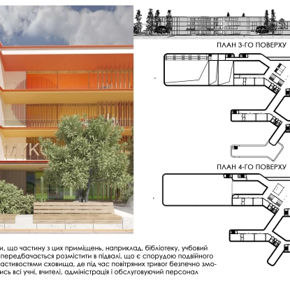 Скриншот ескізного проєкту майбутньої будівлі ліцею, на який витратили понад 400 тисяч гривень з бюджету Миколаєва