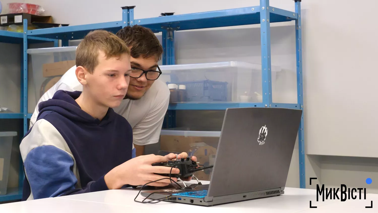 Тимчасова школа на базі будинку культури в Ольшанському. Фото: «NikVesti»