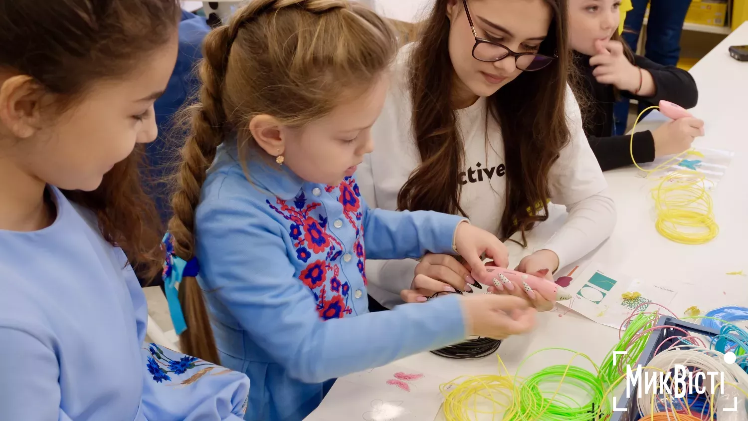 Тимчасова школа на базі будинку культури в Ольшанському. Фото: «NikVesti»