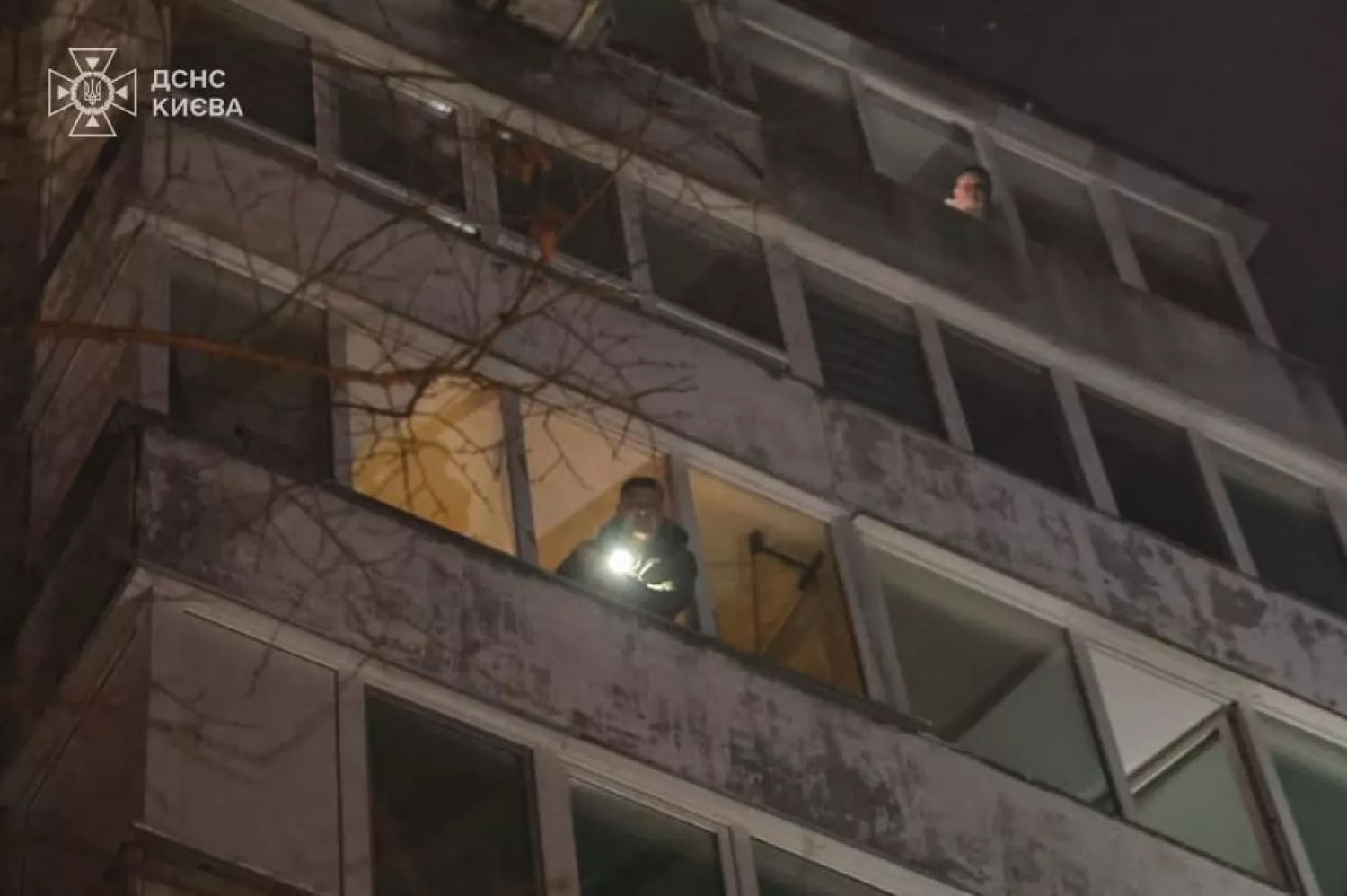 Обстріл Києва 25 листопада. Фото: ДСНС