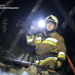 Пожежа у Корабельному районі Миколаєва. Фото: ДСНС