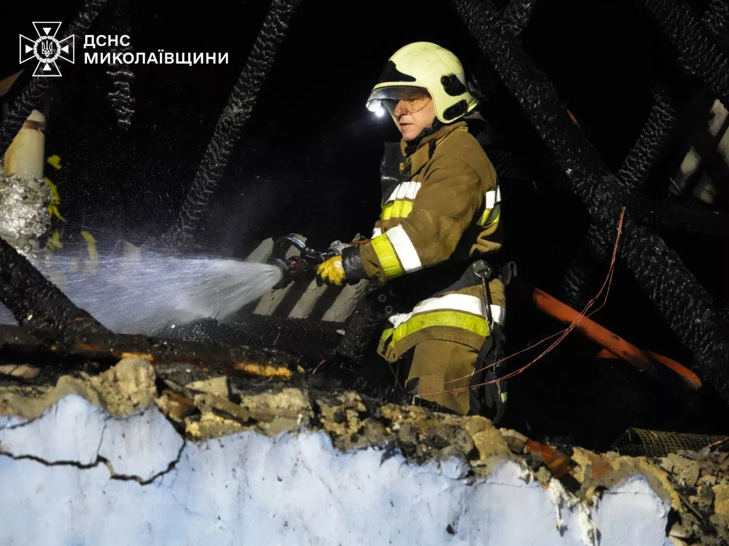 Пожежа у Корабельному районі Миколаєва. Фото: ДСНС