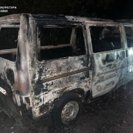 Автомобіль військових, який спалили за вказівкою російських спецслужб. Фото: Одеська обласна прокуратура