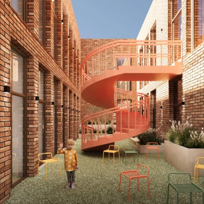 На Херсонщині збудують нову школу замість зруйнованої росіянами: Фото: Big City Lab