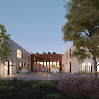 На Херсонщині збудують нову школу замість зруйнованої росіянами: Фото: Big City Lab