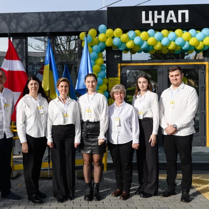 У Коблевому відкрили новий модульний ЦНАП за підтримки Данії та ООН. Фото: ПРООН