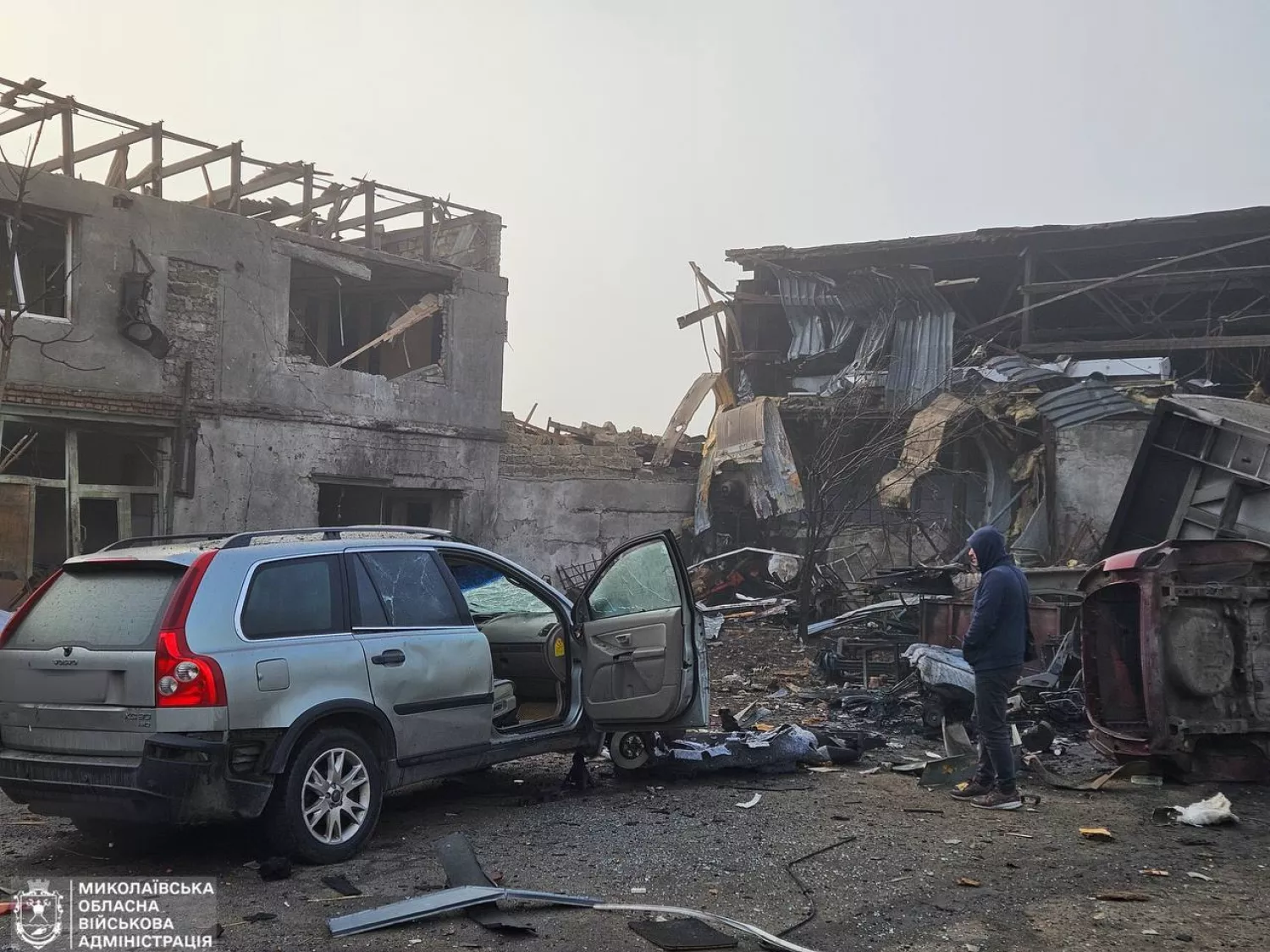 Обстріл Миколаєва 3 листопада 2025 року. Фото: Миколаївська ОВА
