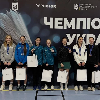 Бадмінтоністи Миколаївщини вибороли нагороди чемпіонату України у Києві. Фото: Миколаївська ОВА