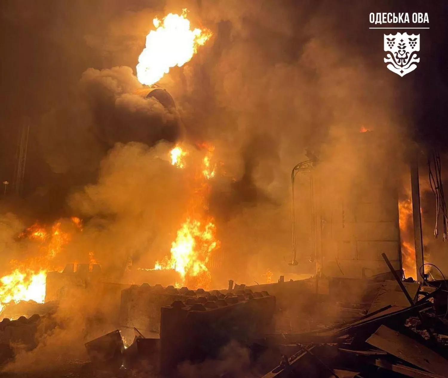Дрони атакували енергетику та порти Одещини. Фото: Одеська ОВА