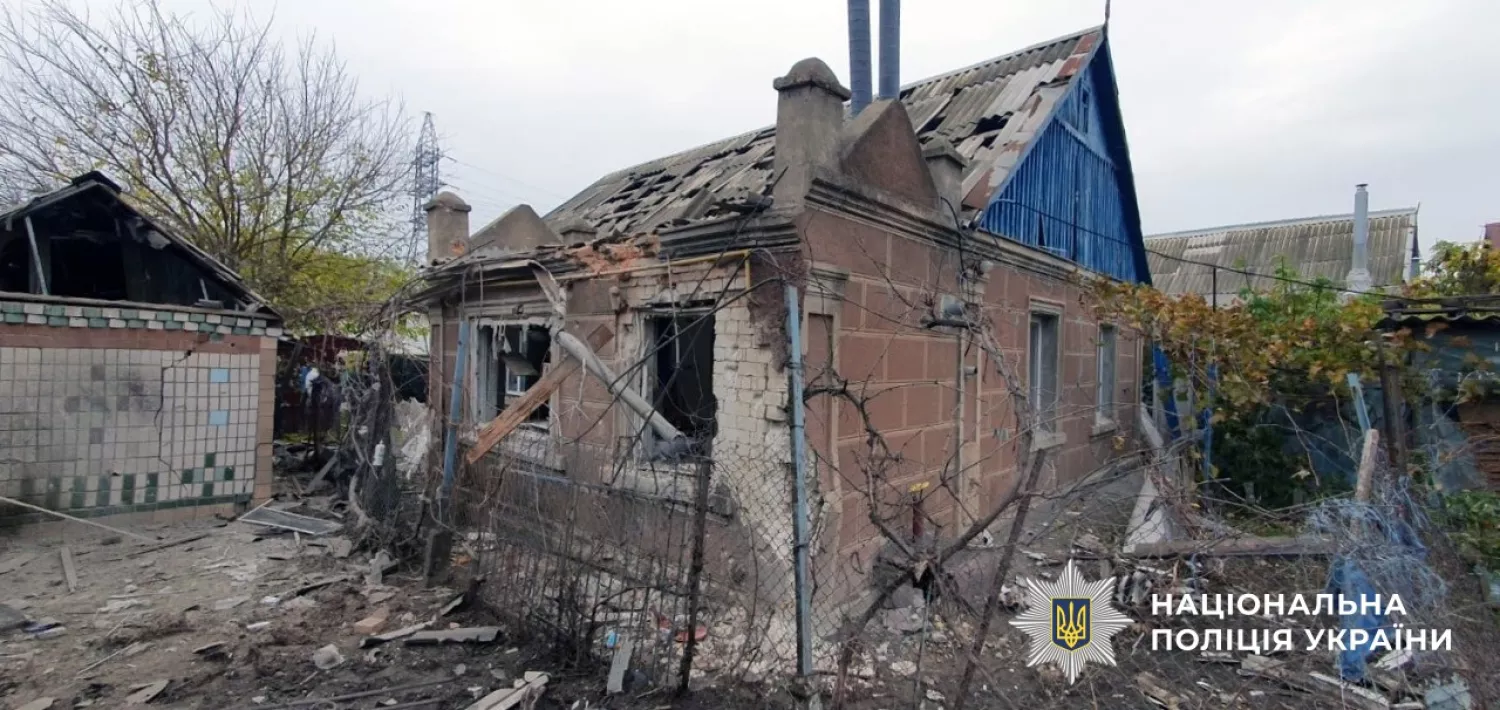 Обстріл Херсонщини. Фото: Нацполіція