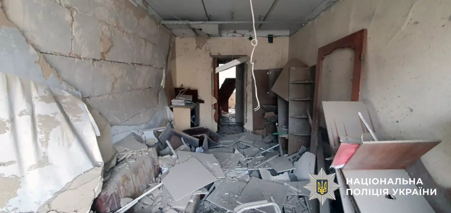Наслідки обстрілу Херсонської області. Фото: Нацполіція