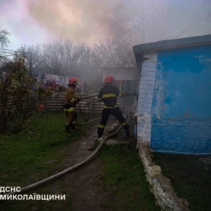 Пожежа на Миколаївщині. Фото: ДСНС