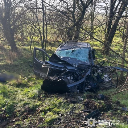 Аварія на трасі в Миколаївській області 11 грудня. Фото: Нацполіція