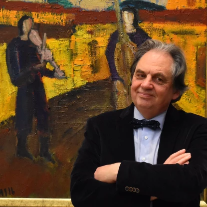 Під час окупації з Херсонського музею викрали картину литовського художника. Фото: Херсонського обласного художнього музею