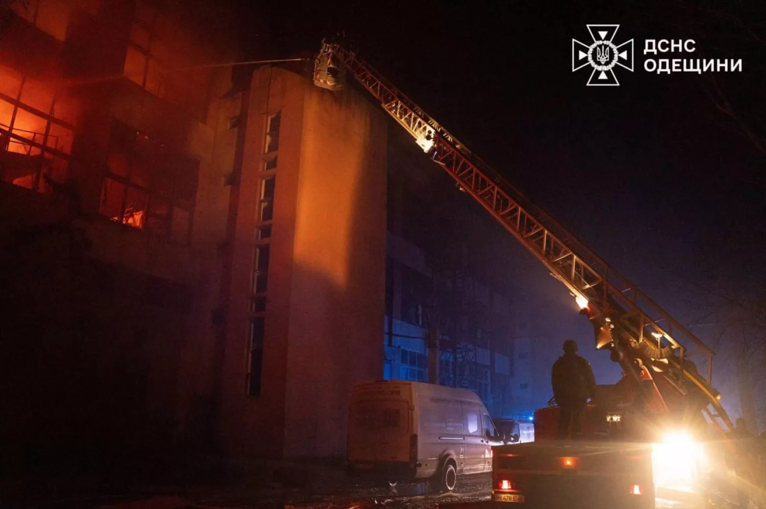 Наслідки обстрілу Одещини. Фото: ДСНС Одещини