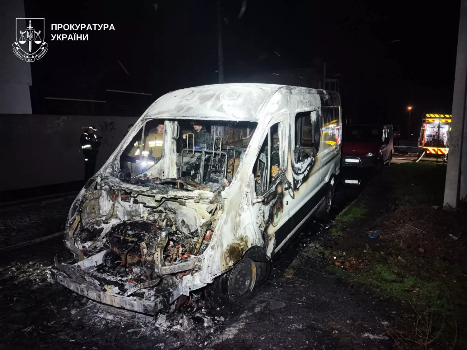 Миколаївець підпалив авто з гуманітарного розмінування. Фото: Миколаївська обласна прокуратура