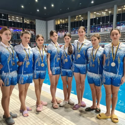 Спортсменки Миколаївщини стали призерками Командного чемпіонату України з синхронного плавання. Фото: Миколаївська ОВА