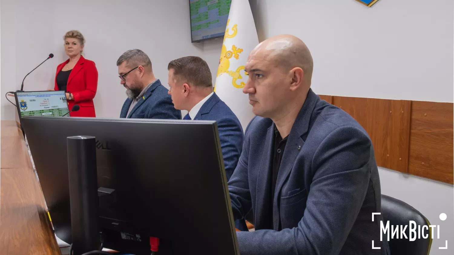 Голова Миколаївської обласної ради Антон Табунщик та його заступники Ігор Щербина та Денис Андрєєв. Фото: НикВести