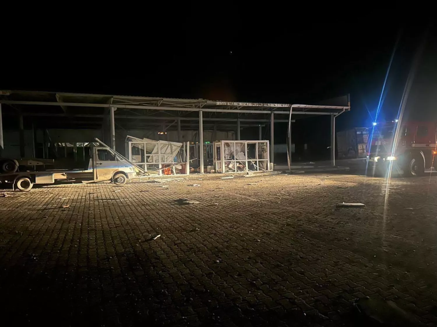 Наслідки атаки пункту пропуску «Орлівка» 22 листопада на кордоні з Румунією. Фото: Державна митна служба України