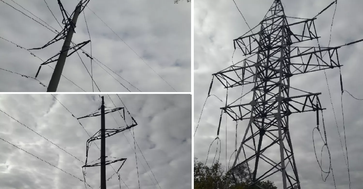 Зруйновані електромережі. Фото: «Херсонобленерго»