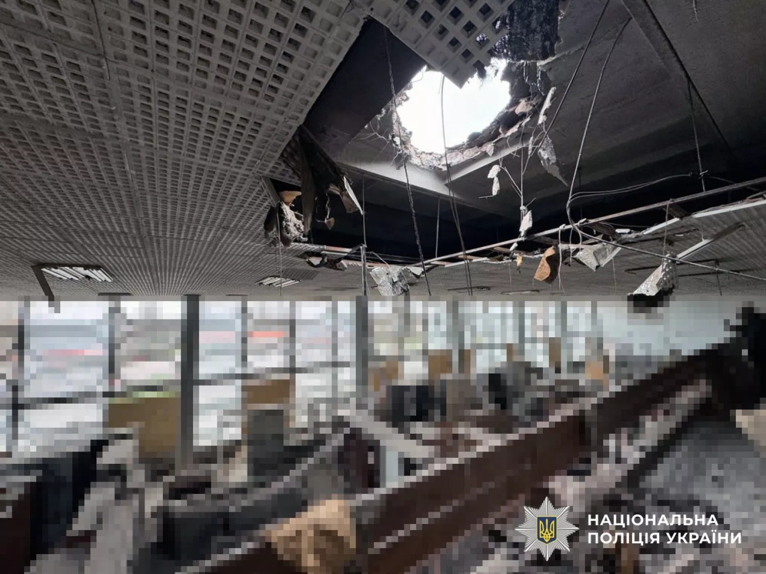Наслідки російського обстрілу Херсонщини. Фото: Нацполіція, для ілюстрації