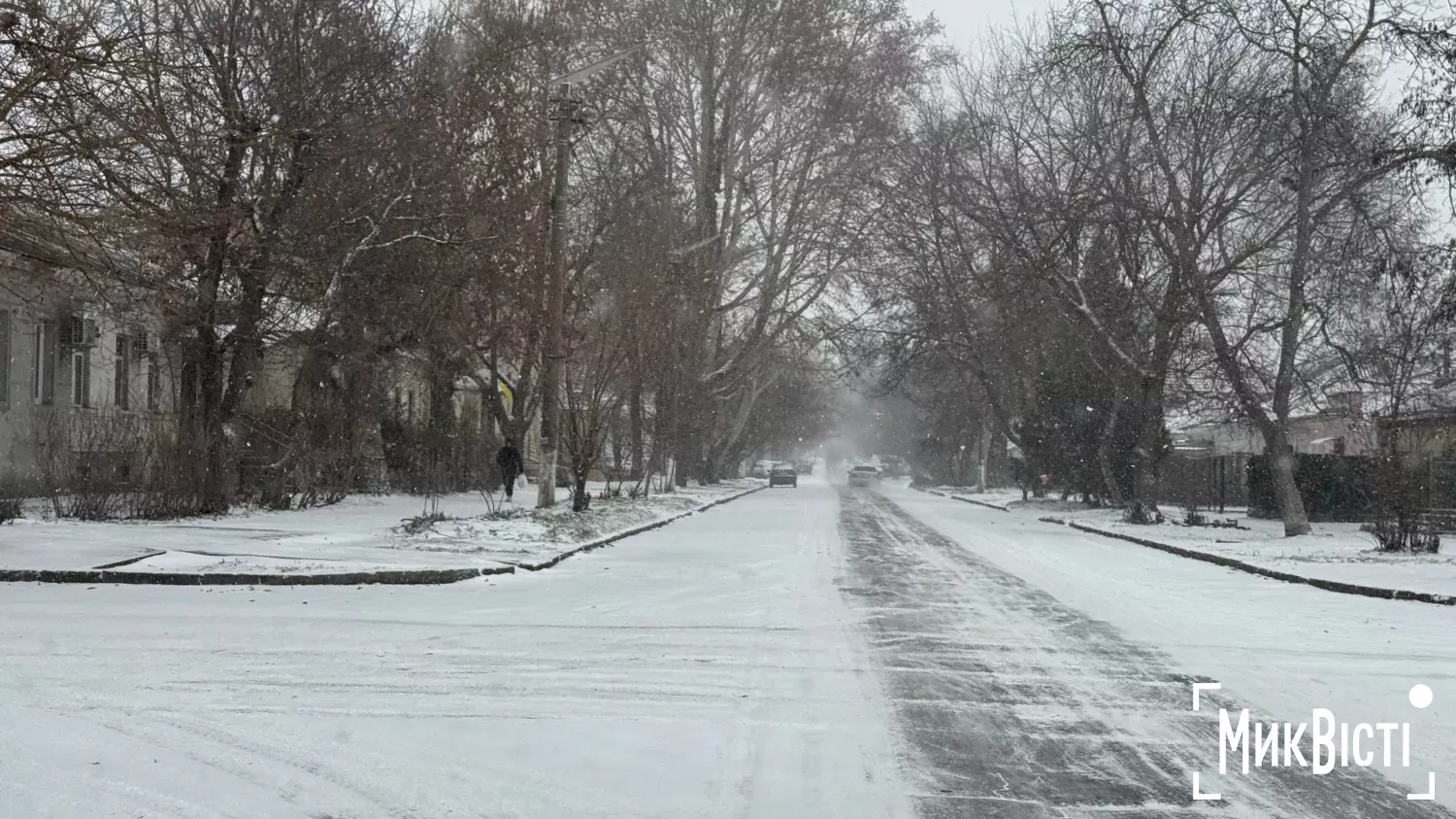 Перший сніг у Миколаєві 26 грудня 2025 рік. Фото: МикВісті