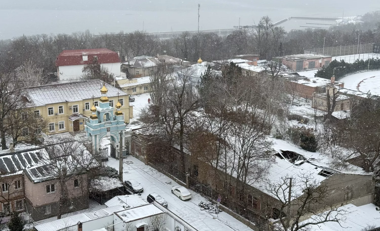 Перший сніг в Одесі 26 грудня 2025 рік. Фото: МикВісті