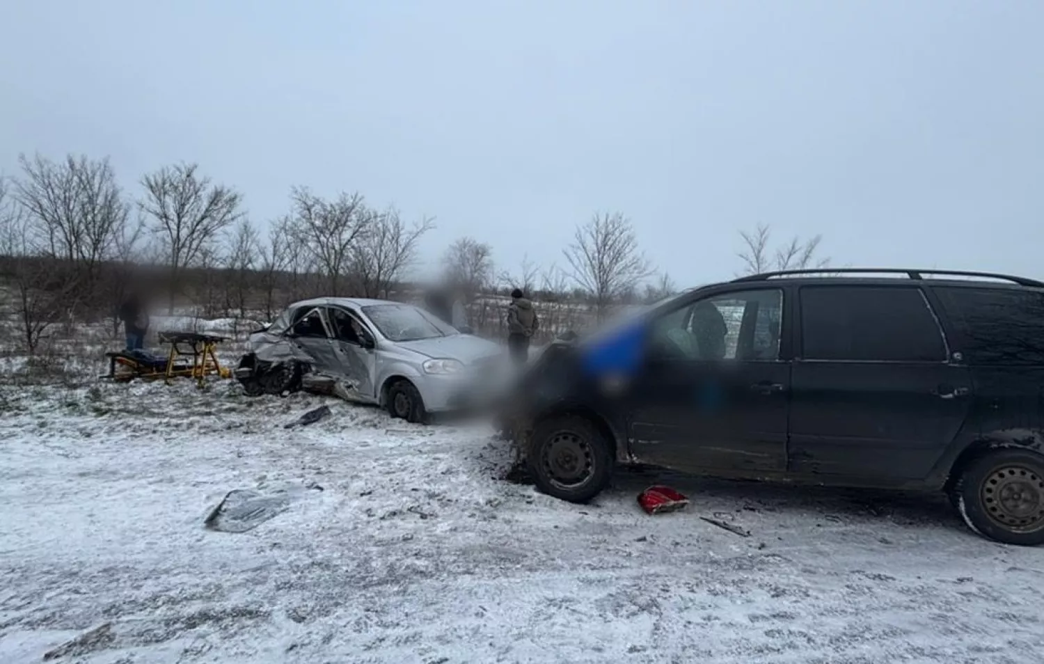На Миколаївщині зіткнулися Ford і Chevrolet. Фото: поліція Миколаївщини