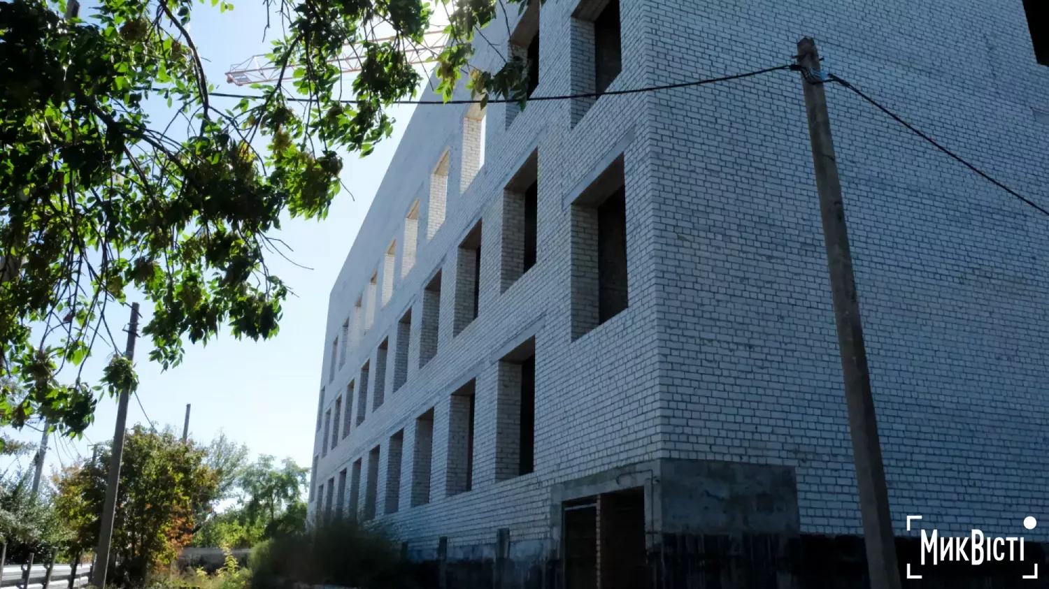 Недобудований новий корпус ліцею №60 у Варварівці, вересень 2025 року, фото «МикВісті»