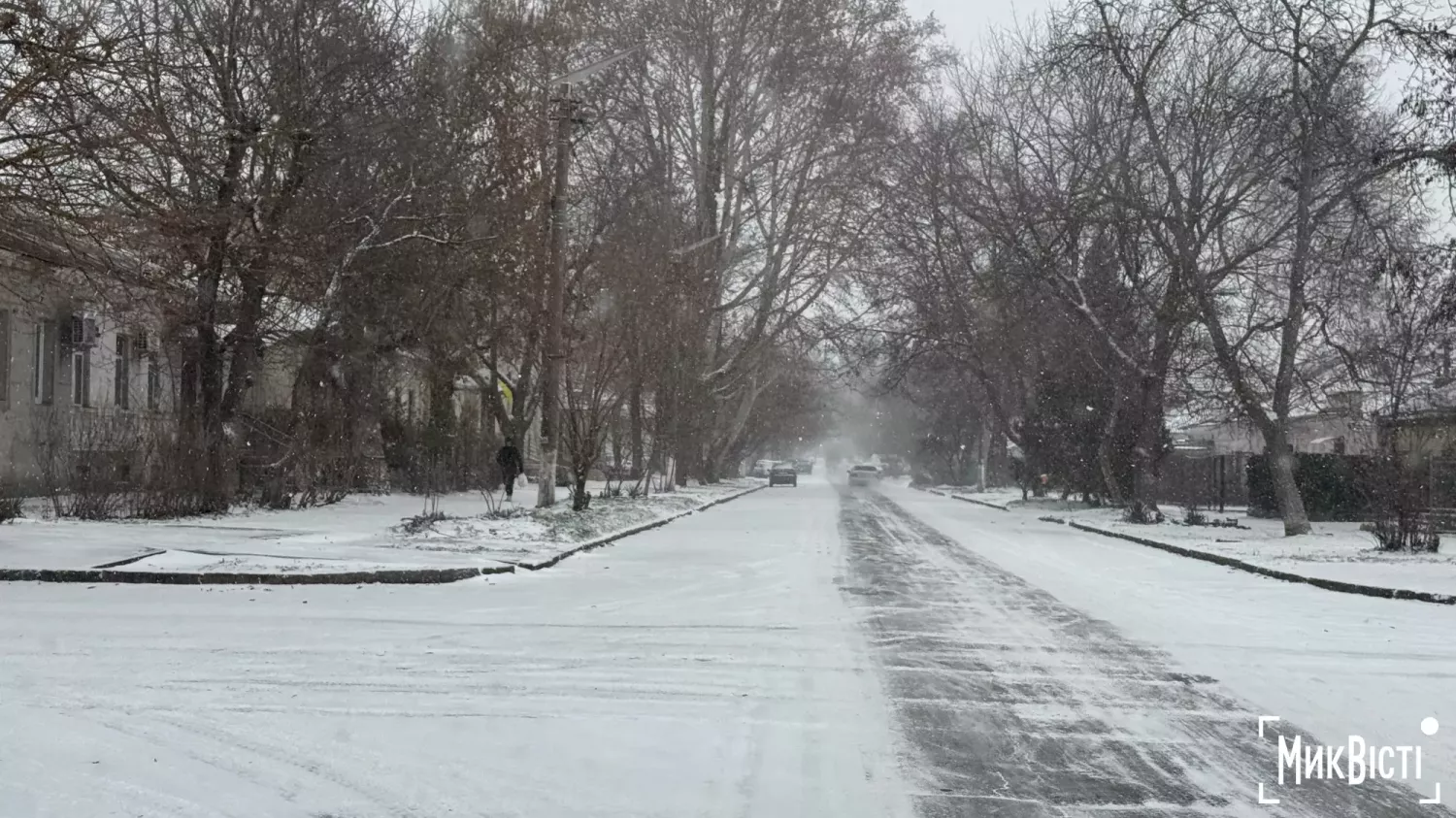 Перший сніг у Миколаєві, 26 грудня 2025 рік, фото &laquo;МикВісті&raquo;