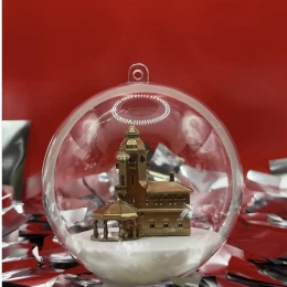 Новорічні прикраси із мініатюрними копіями міських будівель Миколаєва, фото: Instagram/mykomodelmakers