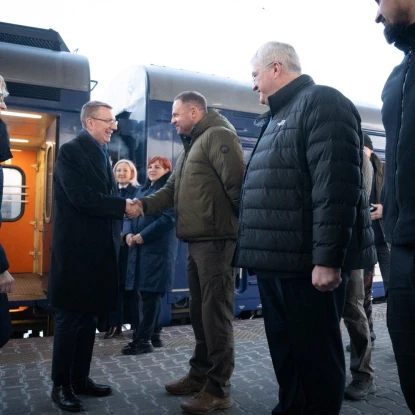 Президент Латвії Едгарс Рінкевичс прибув до Києва 24 лютого, фото: Х